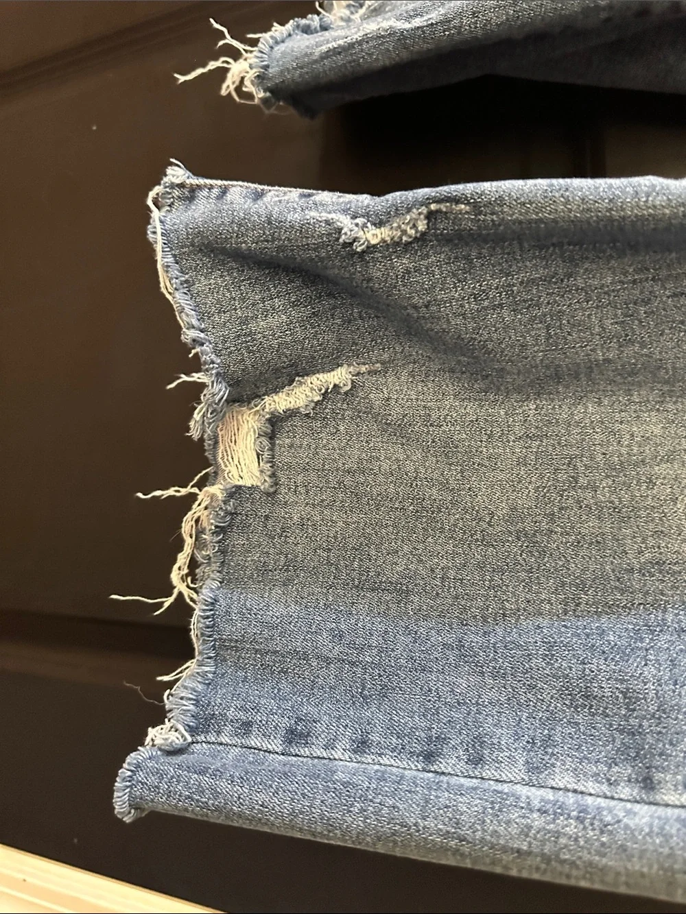 Judy Blue wide leg Light Blue Distressed Crop Jeans with Button-Fly